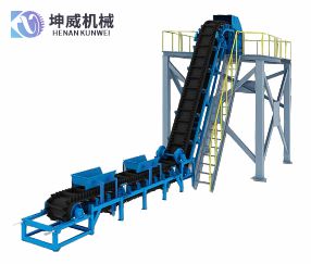 建材大傾角皮帶輸送機(jī)